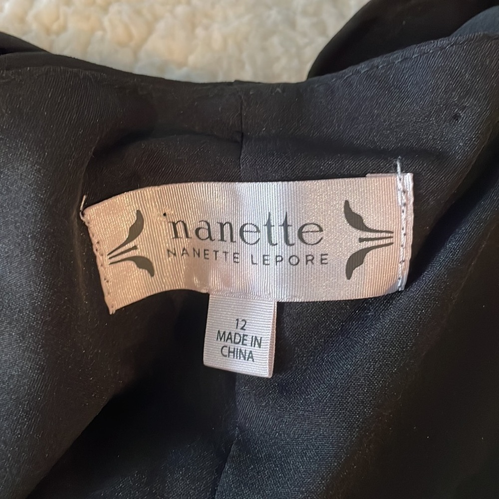 Nanette LePore Dress with Back Bows Formal Lace Black NWT Open Back - Picture 5 of 12